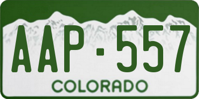 CO license plate AAP557