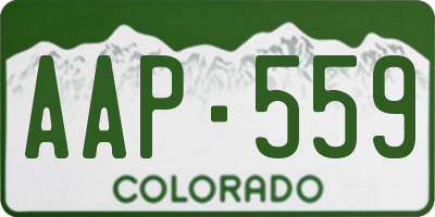 CO license plate AAP559