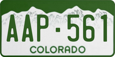CO license plate AAP561