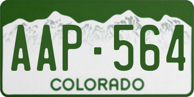 CO license plate AAP564
