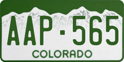 CO license plate AAP565