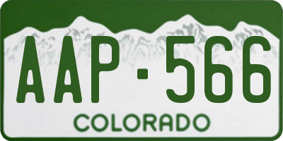 CO license plate AAP566