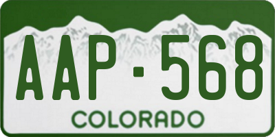 CO license plate AAP568