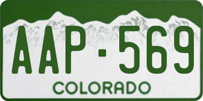 CO license plate AAP569