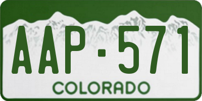 CO license plate AAP571