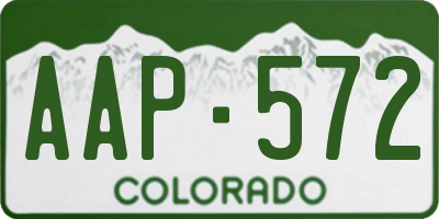 CO license plate AAP572
