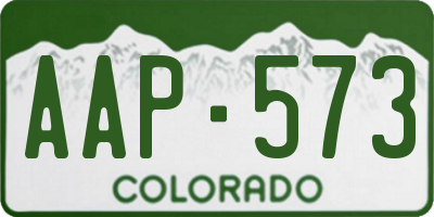 CO license plate AAP573