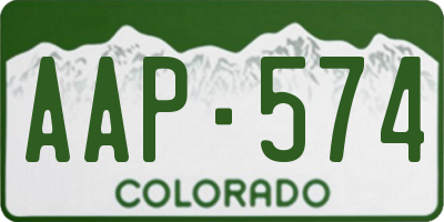 CO license plate AAP574