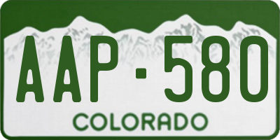 CO license plate AAP580