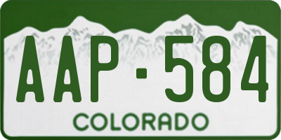 CO license plate AAP584