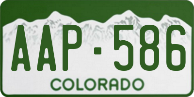 CO license plate AAP586