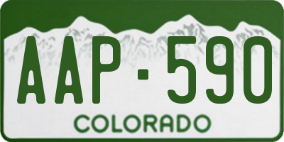 CO license plate AAP590