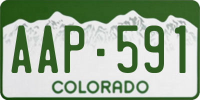 CO license plate AAP591