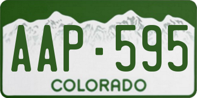 CO license plate AAP595