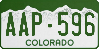 CO license plate AAP596
