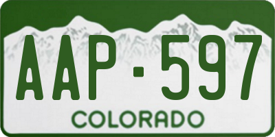 CO license plate AAP597
