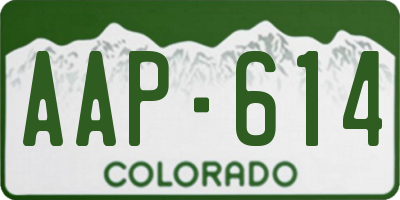 CO license plate AAP614