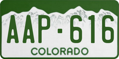 CO license plate AAP616