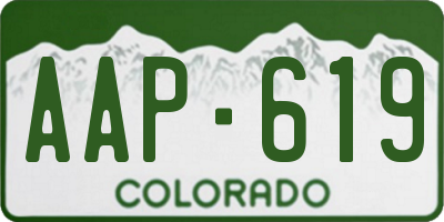 CO license plate AAP619