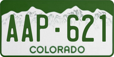 CO license plate AAP621