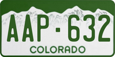 CO license plate AAP632
