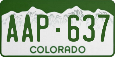 CO license plate AAP637