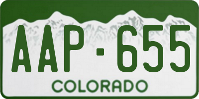CO license plate AAP655