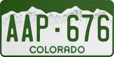 CO license plate AAP676