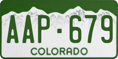 CO license plate AAP679