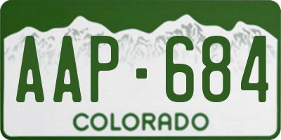 CO license plate AAP684