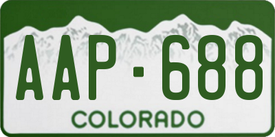 CO license plate AAP688