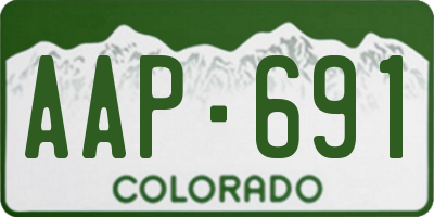 CO license plate AAP691