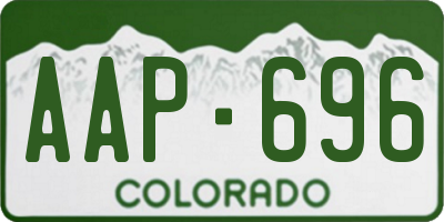CO license plate AAP696