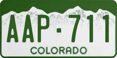 CO license plate AAP711
