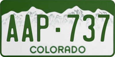 CO license plate AAP737
