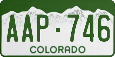 CO license plate AAP746