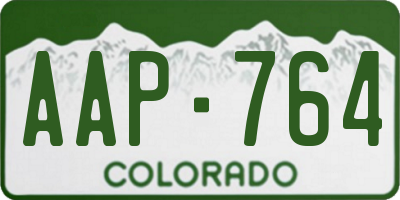 CO license plate AAP764