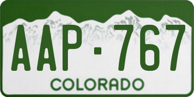CO license plate AAP767