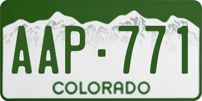 CO license plate AAP771
