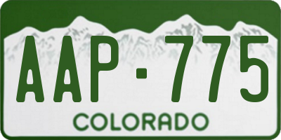 CO license plate AAP775