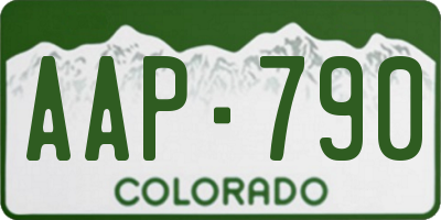 CO license plate AAP790