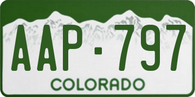 CO license plate AAP797