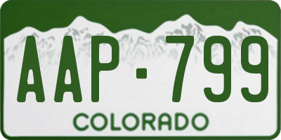 CO license plate AAP799