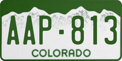 CO license plate AAP813
