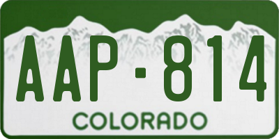 CO license plate AAP814