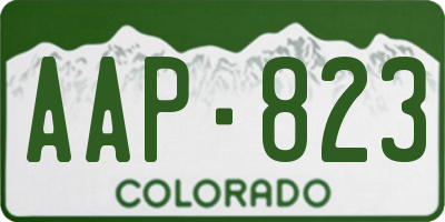 CO license plate AAP823