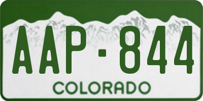 CO license plate AAP844