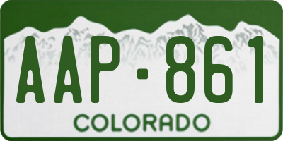 CO license plate AAP861