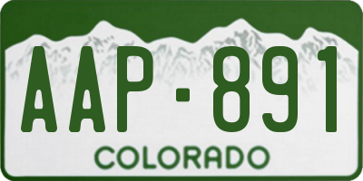 CO license plate AAP891