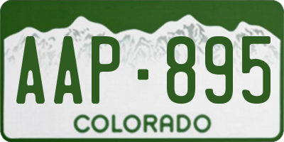 CO license plate AAP895